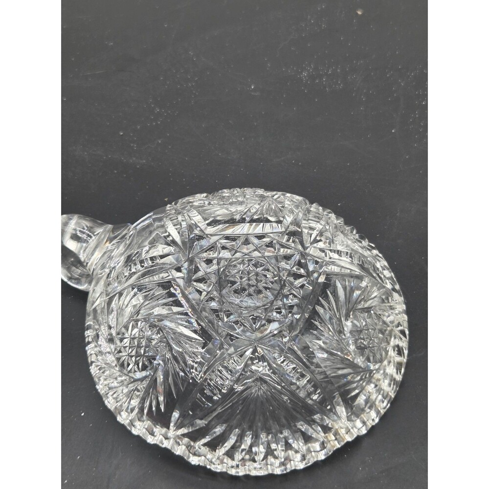Vintage American Brilliant Period Hand Cut Nappy Dish Glass